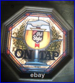 VTG HEILEMAN'S Pure Genuine Old Style Beer 16 Plastic Sign Advertising Man Cave