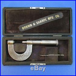 Very Old Vintage Brown & Sharpe #15 Micrometer old style thimble Machinist