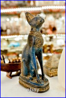 Very Rare Amazing Old Style Ancient Egyptian Bastet Cat Statue Made in Egypt
