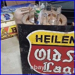 Very Rare Vintage Heileman's Old Style Metal Sign 28 X 20