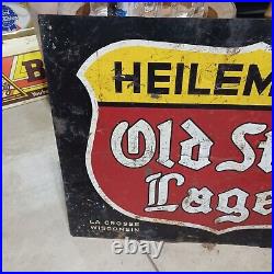 Very Rare Vintage Heileman's Old Style Metal Sign 28 X 20
