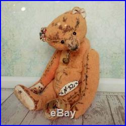 Very old bear Retro style Vintage teddy bear Classic teddy bear Toy bear Plush b