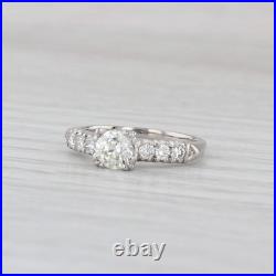 Vintage 0.77ctw Old European Diamond Engagement Ring Platinum Size 5.5 Vintage 0.77ctw Old European Diamond Engagement Ring Platinum Size 5.5