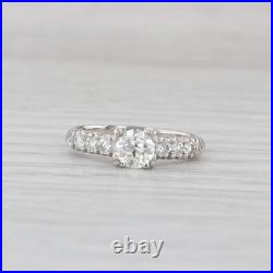 Vintage 0.77ctw Old European Diamond Engagement Ring Platinum Size 5.5 Vintage 0.77ctw Old European Diamond Engagement Ring Platinum Size 5.5