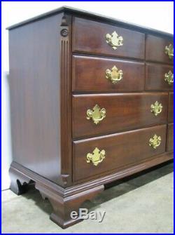 Vintage 10 Drawer Statton Old Town Solid Cherry Chippendale Style Dresser