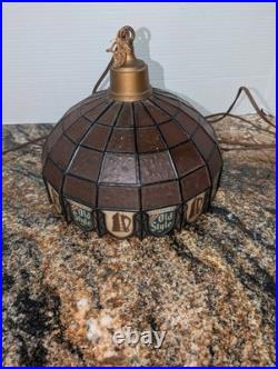 Vintage 10 Heileman's Old Style Beer Hanging Tiffany Style Plastic Lamp Shade