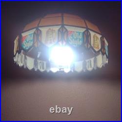 Vintage 10 Heileman's Old Style Beer Hanging Tiffany Style Plastic Lamp Shade