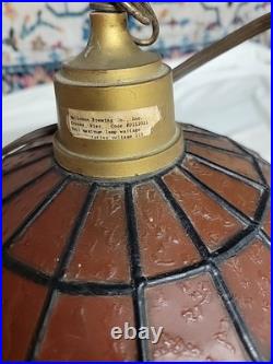Vintage 10 Heileman's Old Style Beer Hanging Tiffany Style Plastic Lamp Shade