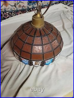 Vintage 10 Heileman's Old Style Beer Hanging Tiffany Style Plastic Lamp Shade