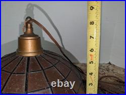 Vintage 10 Heileman's Old Style Beer Hanging Tiffany Style Plastic Lamp Shade