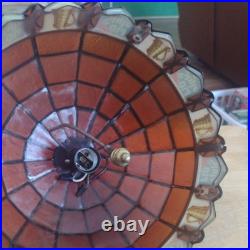 Vintage 10 Heileman's Old Style Beer Hanging Tiffany Style Plastic Lamp Shade