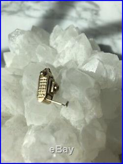 Vintage 14 KT Gold Charm Spring Operated 3-D Stamped Old Camera Style
