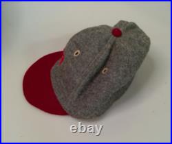 Vintage 1920s Style Soft Crown Phillies Wool Cap Gray Red Old English P Leather Vintage 1920s Style Soft Crown Phillies Wool Cap Gray Red Old English P Leather