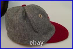 Vintage 1920s Style Soft Crown Phillies Wool Cap Gray Red Old English P Leather Vintage 1920s Style Soft Crown Phillies Wool Cap Gray Red Old English P Leather