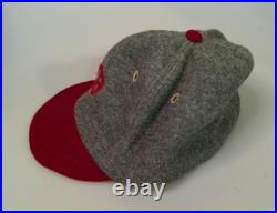 Vintage 1920s Style Soft Crown Phillies Wool Cap Gray Red Old English P Leather Vintage 1920s Style Soft Crown Phillies Wool Cap Gray Red Old English P Leather