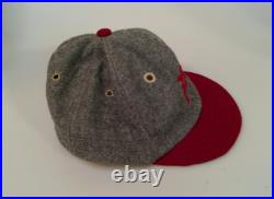 Vintage 1920s Style Soft Crown Phillies Wool Cap Gray Red Old English P Leather Vintage 1920s Style Soft Crown Phillies Wool Cap Gray Red Old English P Leather