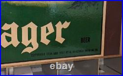 Vintage 1937 Heileman's Old Style Lager Beer Cigarette Display Sign Cone Top Can