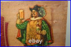 Vintage 1940's Old Style Lager Beer America's Quality Beer 22 Wood Sign