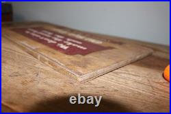 Vintage 1940's Old Style Lager Beer America's Quality Beer 22 Wood Sign