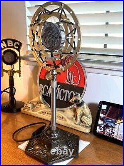 Vintage 1940's Style Astatic D104 Ring Spring Microphone with old deco stand
