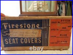 Vintage 1950's Firestone Blue Seat Covers Nos Style 50a Pontiac/chevrolet/olds