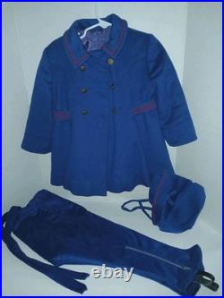 Vintage 1950s Toddler Wool Coat Set Union Made USA Blue Red Trim Old Money Style Vintage 1950s Toddler Wool Coat Set Union Made USA Blue Red Trim Old Money Style
