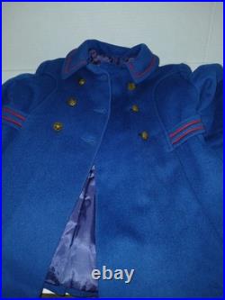 Vintage 1950s Toddler Wool Coat Set Union Made USA Blue Red Trim Old Money Style Vintage 1950s Toddler Wool Coat Set Union Made USA Blue Red Trim Old Money Style
