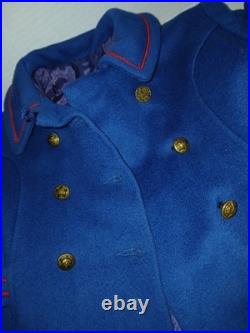 Vintage 1950s Toddler Wool Coat Set Union Made USA Blue Red Trim Old Money Style Vintage 1950s Toddler Wool Coat Set Union Made USA Blue Red Trim Old Money Style