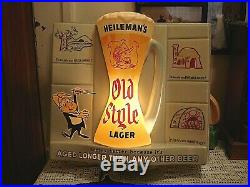 Vintage 1958 Plastic Heileman's Old Style Lager Beer Light