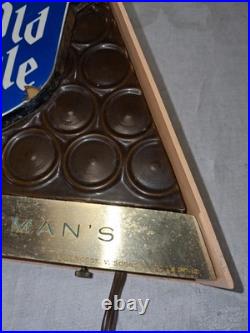 Vintage 1960 Heileman's Old Style Lighted Beer Sign 1853 Working Some Damage