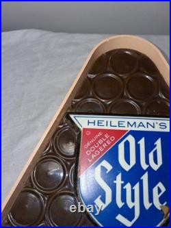 Vintage 1960 Heileman's Old Style Lighted Beer Sign 1853 Working Some Damage