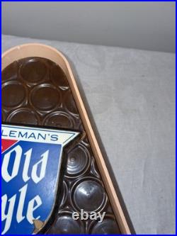 Vintage 1960 Heileman's Old Style Lighted Beer Sign 1853 Working Some Damage