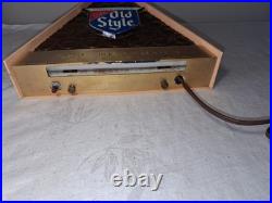 Vintage 1960 Heileman's Old Style Lighted Beer Sign 1853 Working Some Damage
