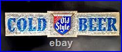 Vintage 1964 Old Style Cold Beer Nice Advertising Sign