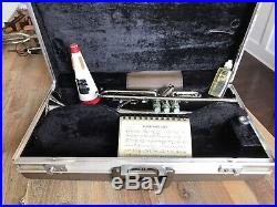 Vintage 1966 F. E. Olds Studio Bb Trumpet Silver With Briefcase Style Case VERYNICE