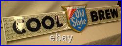 Vintage 1970's Heileman Old Style Beer Lighted Bar Tavern Sign WORKS GREAT