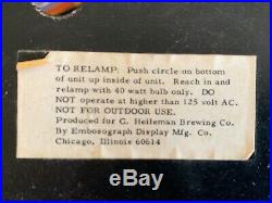 Vintage 1970's Heilemans Old Style Beer Motion Rotating Sign Light