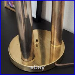 Vintage 1970's Hollywood Regency 3-Arm Waterfall Lamp Frosted Glass Shades 31
