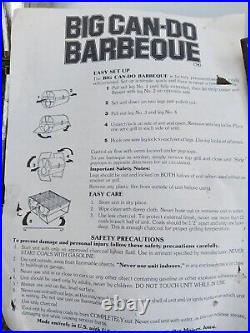 Vintage 1970s Old Style Beer Can-Do Portable Barbeque BBQ Grill NOS