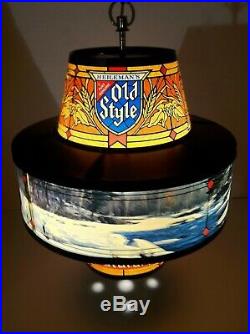 Vintage 1970s Old Style Beer RARE Lighted Advertising Rotating Motion Sign NICE