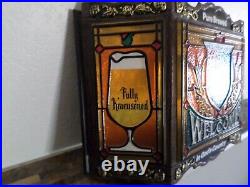 Vintage 1975 Heileman's Old Style Welcome Pure Brewed God's Country Lighted Sign