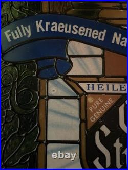 Vintage 1979 Heilemans Old Style Beer Tiffany Style Face Light Up Sign