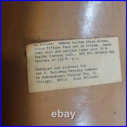 Vintage 1980 Heileman's Old Style Lighted Beer Sign Welcome Stained Glass Look