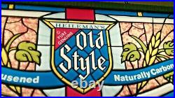 Vintage 1980 OLD STYLE Beer Light Pool Table Light Game Room Stained Glass Look