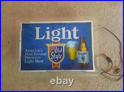 Vintage 1980's Old Style Light, Light Up Sign