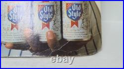 Vintage 1981 Ernie Banks Old Style Beer Advertising Easel Sign