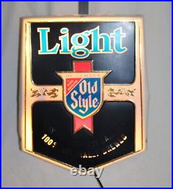 Vintage 1981 Heileman's Old Style Light Beer Lighted Motion Sign