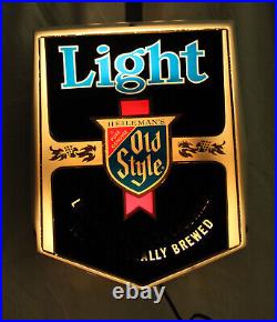 Vintage 1981 Heileman's Old Style Light Beer Lighted Motion Sign