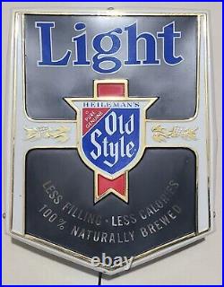 Vintage 1981 Heileman's Old Style Light Beer Lighted Motion Sign See Description