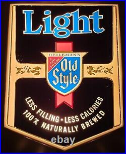 Vintage 1981 Heileman's Old Style Light Beer Lighted Motion Sign See Description